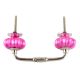 Solid Neon Pink Ceramic Melon Bridge Handle